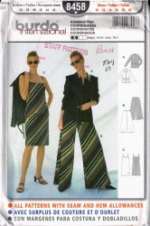 8458 BURDA COORDINATES DRAWSTRING JACKET, SLIP DRESS, FLARE PANTS PATTERN 10-20 UNCUT